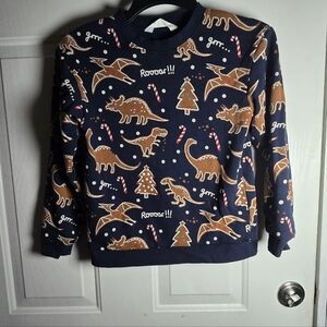 H&M Kids Gingerbread Dinosaur Christmas Sweatshirt – Size 8/10